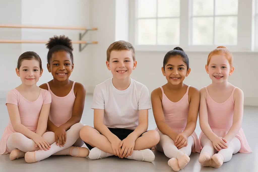 group picture of ballet class
